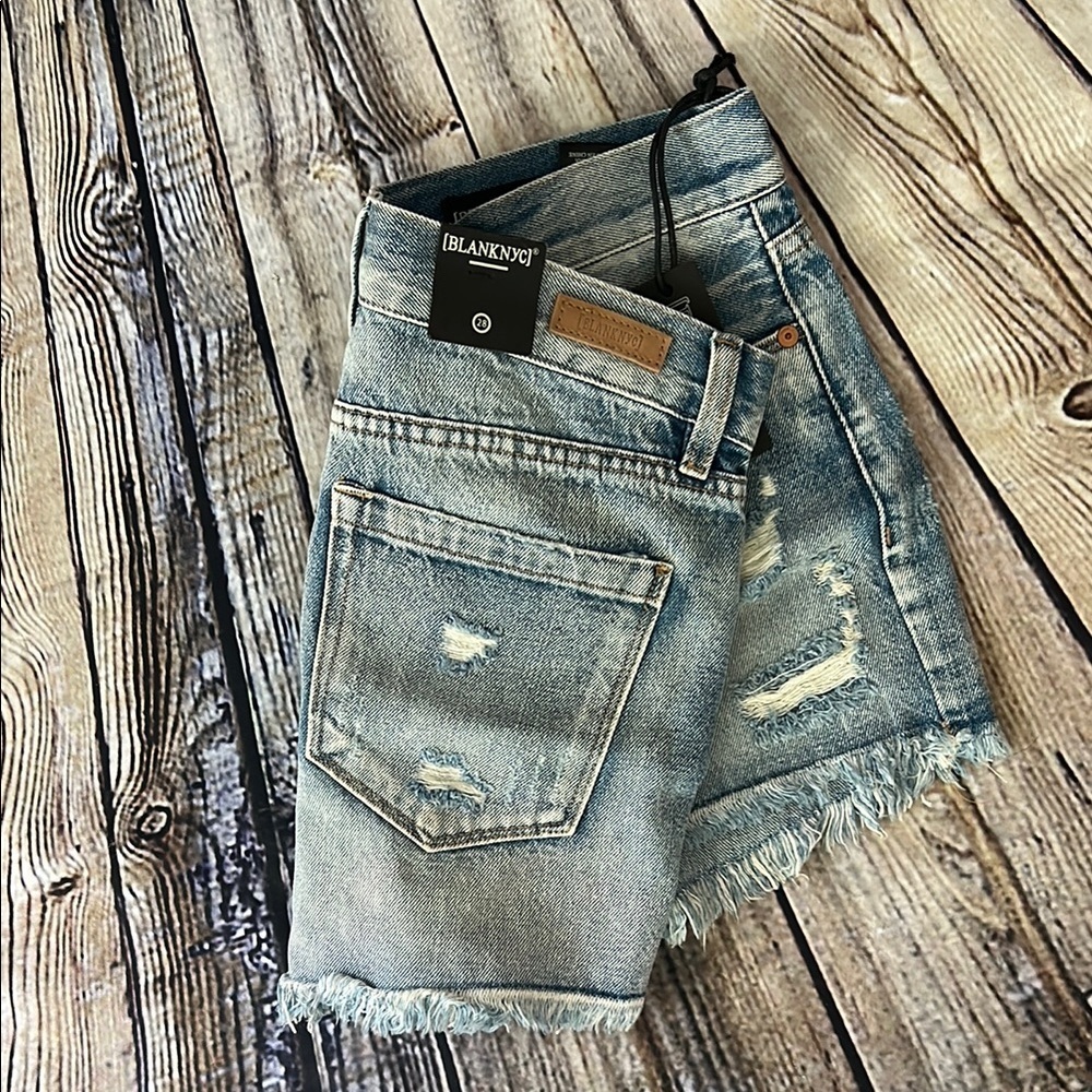 BlankNYC Distressed Denim Jean Shorts - Picture 2 of 7